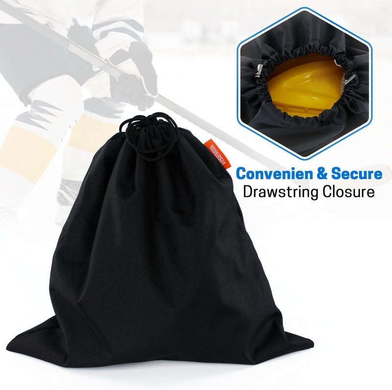 VISEMAN Hockey Helmet Bag, Lightweight Helmet Storage Bag with Drawstring Closure, Waterproof Hockey Helmet Organizer Bag - Image 4